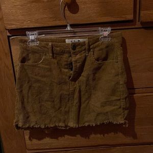 Indigo Reign Corduroy Tan Mini Skirt ༄